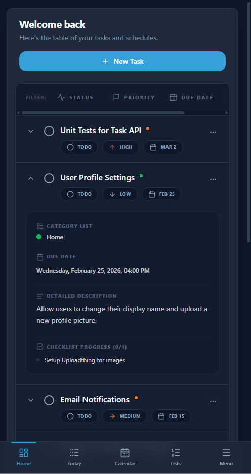 Bundu Mobile Dashboard